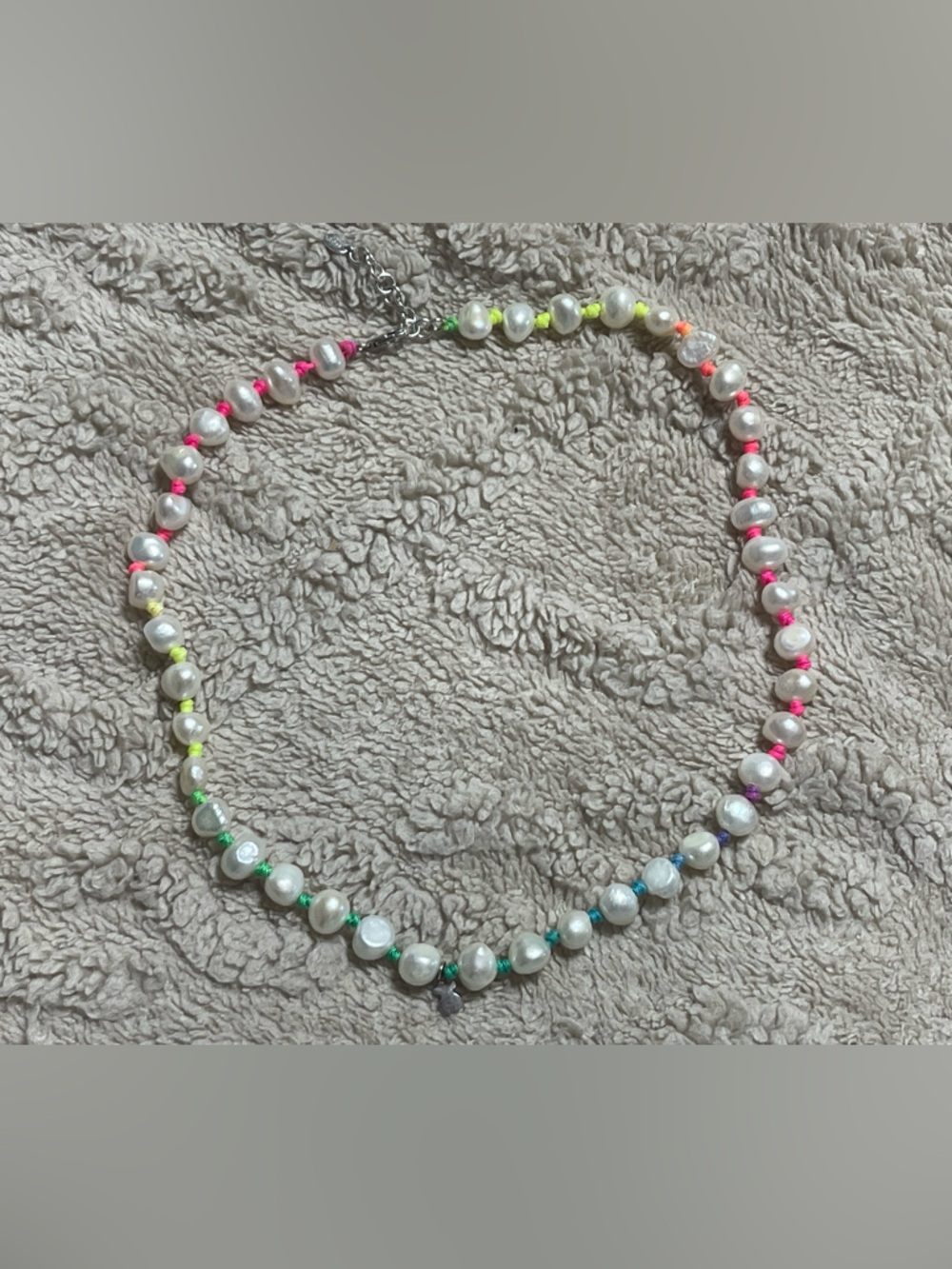 Tous Pearl Beaded Choker rainbow colorful collar necklace